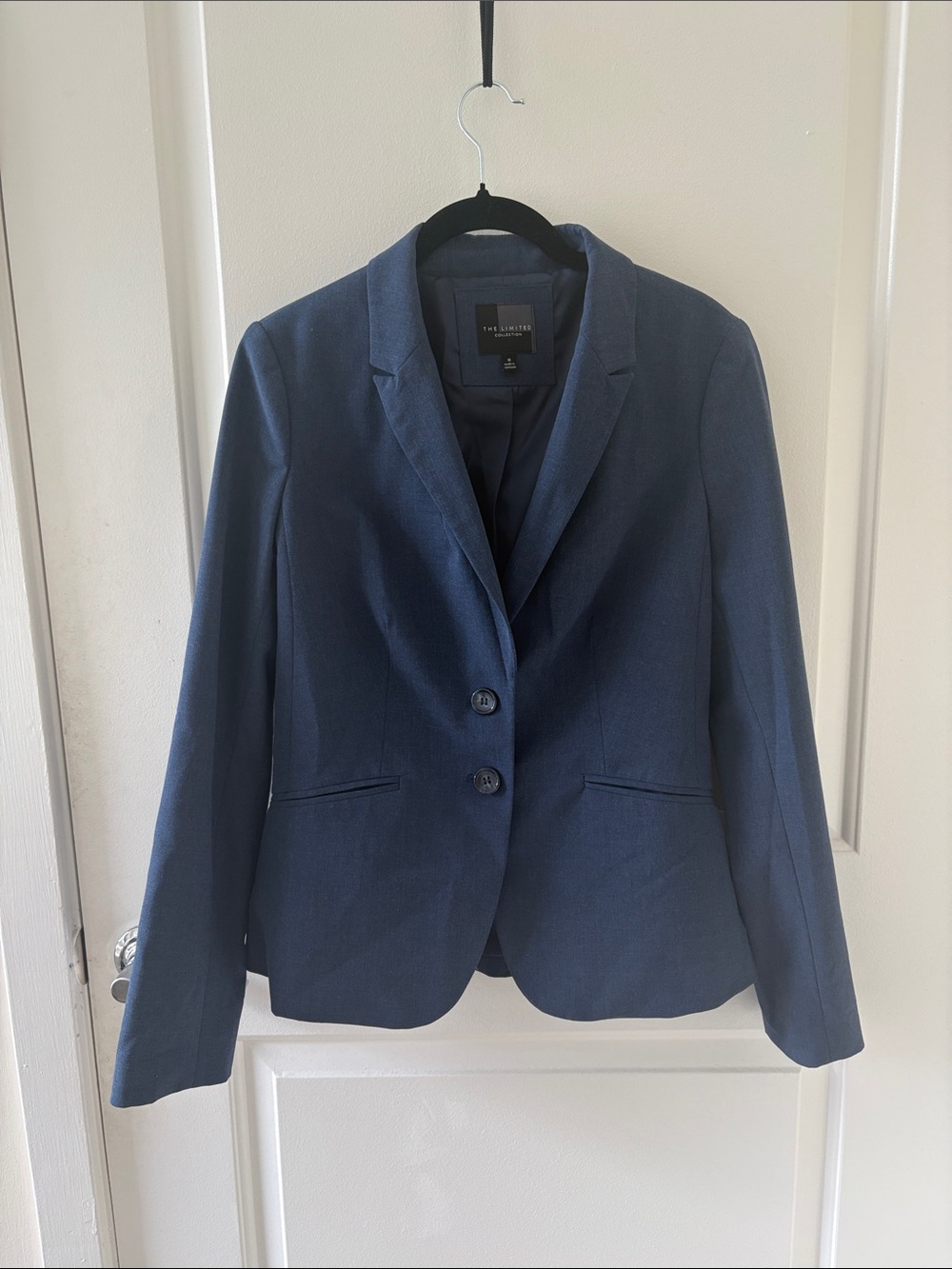 Navy Blue Two-Button Tailored Blazer